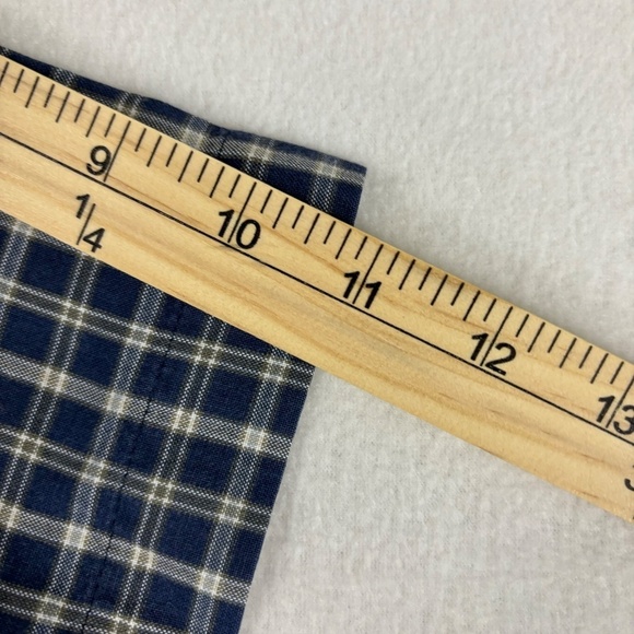 David Taylor Shirt Mens Size Large Blue Check Short Sleeve Collared Button Down - Picture 12 of 12
